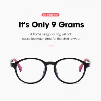 Elbru Otrok Silikonski Očala Retro Krog Optična Očala Očala Otroci Oči Fame Za Otroke Boys Girls Srčkan Eywear Oculos
