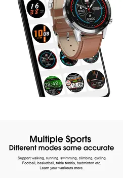 Novo L5 Posodobitev L16 Pametno Gledati Moške IP68 Vodotesen Več Športnih Način Srčni utrip Vremenska Napoved Bluetooth Smartwatch