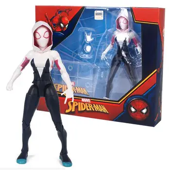 18 cm Spiderman figuric Spider Woman Gwen Stacy Strup Črne Spider-man Milj Morales Model Igrače za Otroke