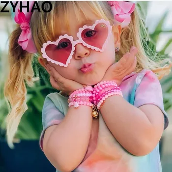 2020 Srčkan Ljubezen Otroci sončna Očala Otroci in Modnih Plastičnih Srce sončna Očala Baby UV400 sončna Očala za Dekleta Fantje Oculos