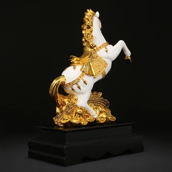 Smole Retro Živali Kip Konja, Da Uspešno Okrasite Feng Shui Srečen Obrti Nebesno Ustvarjalni Dom Darila