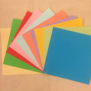 Barva 15 x15cm Kvadratni Origami Papir DIY Origami Papercranes Ročno izdelan Papir Obrti Ljubezen Origami Papir Materiala Zgibanje Papirja