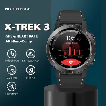 Severni ROB GPS Pametno Gledati Moške Kompas Šport ura Srčnega utripa, števec korakov Bluetooth Klic Višinomer X-Trek3 Smartwatch