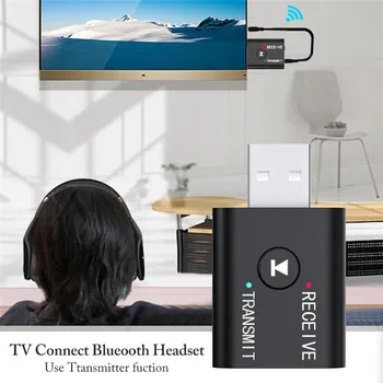 2 V 1 Bluetooth 5.0 Sprejemnik Oddajnik Brezžične Stereo Audio Adapter USB 3,5 mm Jack Glasbe adapter Za Prenosni RAČUNALNIK Slušalke