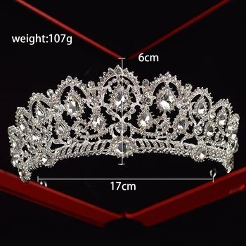 FMSWD Moda Velika Krono, Ročno Vdelan Nosorogovo Kristalno Headdress Multi Color Nevesta Fotografija Dodatki za Lase