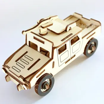 Hummer igrača za Otroke Smart Jigsaw Boy Toy Osnovne Šole, Otrok 7-10 Let Fant Vrtec Puzzle Sestavljeni Leseni Avto