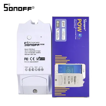 Sonoff Pow R2 Wifi Smart Stikalo Ewelink Z Višjo Natančnost Zaslona Poraba Energije Pametni Dom Merjenje Moči Z Alexa Google