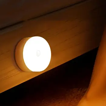 Brezžični USB Omaro, Nočne Svetilke Senzor Gibanja LED Nočna Lučka Spalnica Stopnišče Omaro, Predalnik Steno Noč Senzor Svetlobe Ночники