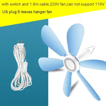 Prihranek energije Hladilni Ventilator AC 220V 20W 6 Listi za 16,5 palčni Tiho Gospodinjski Dormitorij Posteljo Visi Fan NA IZKLOP, Stropni Ventilator