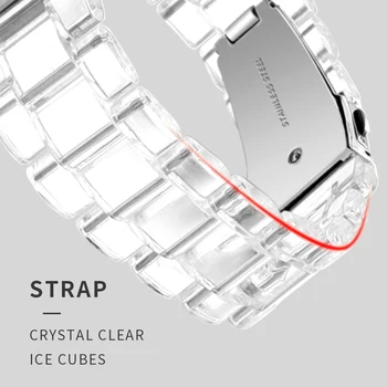 Najnovejši Trak za Apple Watch Band Serija 1 2 3 4 5 Pregleden za Iwatch zapestnica 38 mm 40 mm 42mm 44 Watchband dodatki