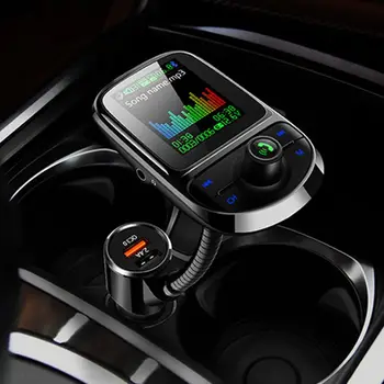 Multifunkcijski Auto Predvajalnik Glasbe MP3, FM Oddajnik Avto Bluetooth Adapter Podpira TF Kartice AUX prostoročno Klicanje Avto Polnilec