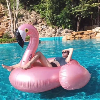 Velikan Napihljivi Flamingo 60 Cm Samorog Bazenu Plava Cev Splav Plavalni Obroč Krog Vodni Postelji Boia Piscina Odrasle Osebe Igrače