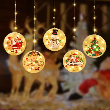 HUIRAN Božič LED Luči Vesel Božič Okraski za Dom Navidad 2020 Noel Dekoracijo Božični Okraski Novo Leto 2021