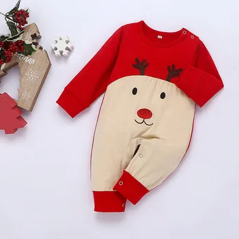Baby Fantje Božič igralne obleke Jelenov Cptton Infantil Jumpsuits Malčka, Dekleta Novo Leto je Kostum Otroke, Otroška Dekliška Oblačila 0-2Y