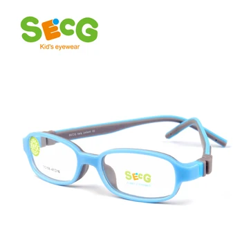 SECG Kvadratnih Snemljiv Mehki Otroci Očal Okvir Prilagodljiv Študentom Trdne Silikonski Otrok Očala Optična Očala Lunette