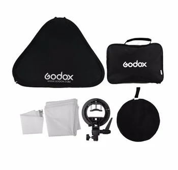 Godox Bliskavice Softbox Kit 80 cm * 80 cm / 60cm*60cm / 40 cm * 40 cm + S, tip Vesa Mount Kit za Bliskavico Speedlite Studio za Fotografiranje
