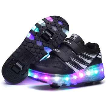 2020 Novo Otrok LED Valjčni Skate Čevlji Z Eno/Dve Kolesi Sveti Žareče Jazzy Najstniki Otroci Čevlji za Odrasle Fantje Dekleta Superge