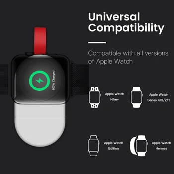 Amzish Brezžično Polnjenje Za Apple Watch Polnilnik 4 3 2 1 Magnetni Polnjenje Za iWatch Watch Polnilnik Prenosni Polnilnik USB Dock