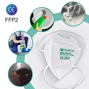 POWECOM FFP2 Obraz, Usta Maska 95% Filtriranje Effection CE Certificiranje Varnosti Maske Dustproof Dihanje Žarilna Kritje Masko