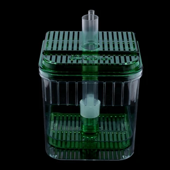 Plastični Kvadratnih Fish Tank Akvarij Filter Dnu Polje Prozorno Zelena