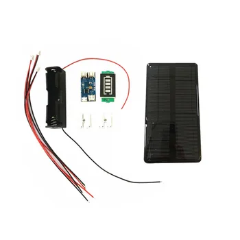 Mini 6V 210MA 1.25 W Mono Solarni Panel z solarni polnilnik CN3065 Mobilni Telefon Polnjenje DIY Komplet z 1S nosilca za Baterijo /prikaz
