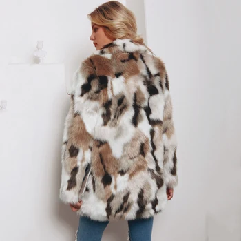 Plus Velikost Moda Specializiranimi Za Umetno Krzno Plašč Ženske Zimske Dolg Plašč 2020 Jeseni Toplo Mehko Leopard Tiskanja Jakna Ženske Suknji Vrhnja Oblačila