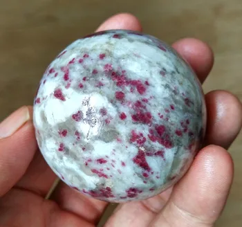 2pcs Naravnih rdeči turmalin quartz crystal polirani področju žogo za prodajo