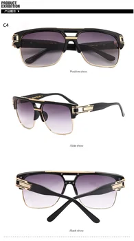 2020 Luksuzni sončna Očala Moški Ženske blagovne Znamke Oblikovalec Semi-Rimless sončna Očala Za Moške Ženske Ženski Velik Okvir UV400