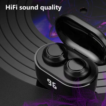 A6 TWS Mini Brezžična Bluetooth Slušalke V5.0 Hi-fi Stereo Slušalke z Digitalnim Polnjenje Box gaming slušalke