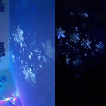 Nova Božič Snežinka LED Projektor Lučka za Laserske Svetlobe Bela Snežinka Krajine Lučka za Festival Počitniških Domov Stranka Dekor Božič