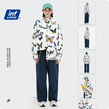 INFLACIJA Moških Harajuku Long Sleeve Majica 2020 FW Prevelik Hip Hop Rokavi Moški Japonski Ulične Digital Print Majica Moški 2119W