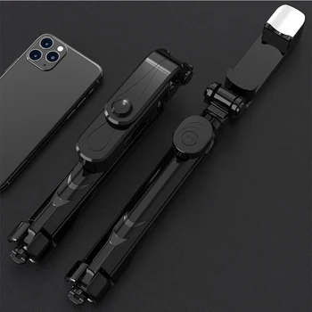 4 v 1 Selfie LED Obroč Svetlobe Brezžična tehnologija Bluetooth Selfie Stick Mini Stojala Ročni Podaljša Selfie Palico Z Daljinskim upravljalnikom