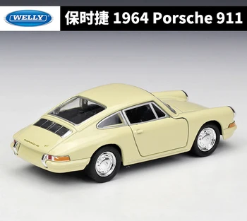WELLY Diecast 1:36 Obsega Simulator Klasični Model Avtomobila 1964 Porsche 911 Potegnite Nazaj, Avto Kovinske Zlitine Igrača Avto Za Otroke Darilo Zbirka