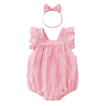 Moda novorojenčka poletje baby otroci določa mati dojenčka dekleta bombaž roza 2pcs določa 0-24 mesecev otroške obleke