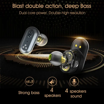 2020 ZLOG S101 nadzor Glasnosti slušalke TWS od QCC3020 čip Slušalke Nepremočljiva S101 bas Podporo Apt-x Bluetooth Slušalka