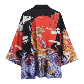 Moški Japonski Kimono Jopico Moških Samurai Kostum Oblačila Kimono Jakna Moški kimono Rokavi Ulične