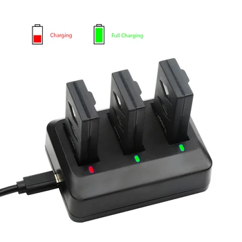 USTRELIL 3Pcs 3,7 V 660mAh Brnenje Baterije z 3Way USB Polnilec za Papiga Vozni Pajek Skoki Sumo Zraku Noč Hidrogliserjem Brnenje