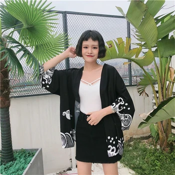 Kimono jopico ženske 2019 poletje yukata ženska Japonski kimono tradicionalni Japonski ulične majica bluzo AZ006