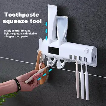 Ultravijolično zobna ščetka Sanitizer Sončne USB Polnilne zobna ščetka Sterilizator Stenske zobna pasta Organizator za Kopalnico
