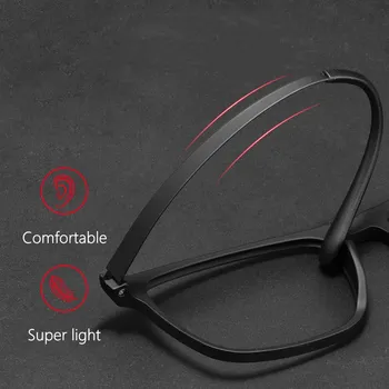 Optičnih Očal Okvir Moških Ultralahkih Čistega Titana Očal Okvir Ženske Prozorni Kvadrat Velik Okvir Recept Očala HR3068