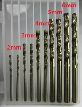 10PCS HSS-CO M35 Kobalt Twist Drill Ø 2 mm 2,5 mm 3 mm in 3,2 mm 3,5 mm 4 mm 4,5 mm 5 mm 5,5 mm 6 mm hitroreznega jekla Luknjo, iz nerjavečega jekla