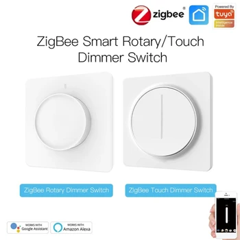 TUYA ZigBee 2,4 GHz WiFi Smart Rotacijski / Dotik Zatemnilno Stikalo Tuya / Smart Življenje APP Remote Glasovni Nadzor Za Amazon Alexa / Google