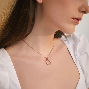 Nakit v Evropi in zda modno osebnost krog pentangle star obesek vratu verige ins dekleta ogrlica ženski coll