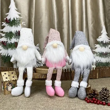 Božič Pletene Gnome Darila Izložbe Božični Okraski Božič Praznične Zaloge Ročno Tomte Plišastih Lutka Dekor