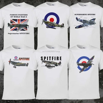 2020 Vroče prodaje bombaž Moda Znani Borci Supermarine Spitfire Preprosto Priložnostne slog Spitfire Tee shirt majica