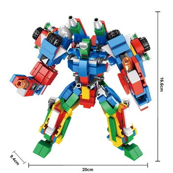 15PCS Preoblikovanje Število Robot Izobraževalne Sestavljanje gradnikov Slika Opeke Igrače za Otroke
