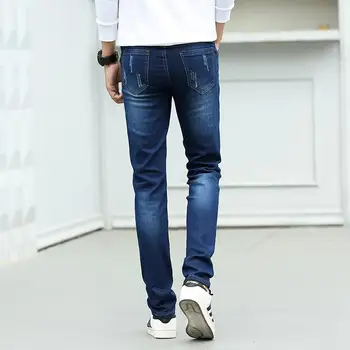 2019 Pomlad Poletje Ulične Moške Skinny Jeans Nova blagovna Znamka Modnih Slim Fit Kavbojke Moški Suh Dolge Jeans Plus Velikost