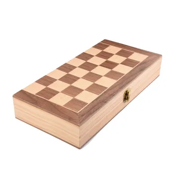 11.42 palčni Leseni Šah Set Magnetnih Zložljiva Šahovnici Kosov Šah Odbor Velikost 29 cm x 29 cm, Darilo Šoli Turnir Dama