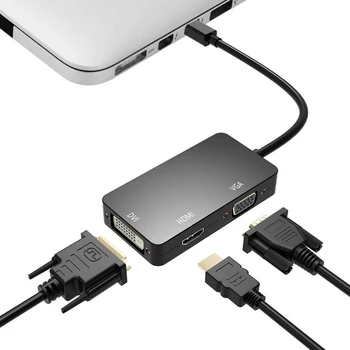 BKSCY Mini DP Moški-HDMI DVI VGA Ženski Adapter Mini Display Port Pretvornik Kabel za Apple MacBook Air Pro Mini Dp Kabel