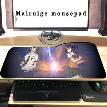Vaše Ime Anime LED Luči Mousepad RGB Tipkovnico Pokrov Desk-mat Pisane Površine Mouse Pad Nepremočljiva Multi-velikost Računalnik Gamer